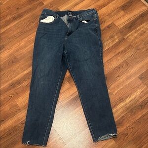 Express Dark Blue Ankle Jeans